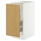 SEKTION / MAXIMERA Gabinete bajo p/bote basura 1 prta, blanco/Sinarp chapa roble, 38x61x76 cm