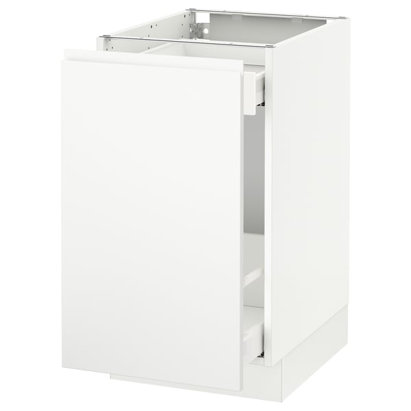 SEKTION / MAXIMERA Gabinete bajo p/bote basura 1 prta, blanco/Voxtorp blanco mate, 46x61x76 cm