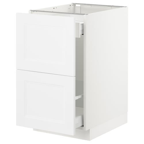SEKTION / MAXIMERA Gabinete bajo p/ bote basura, blanco/Axstad blanco mate, 46x61x76 cm