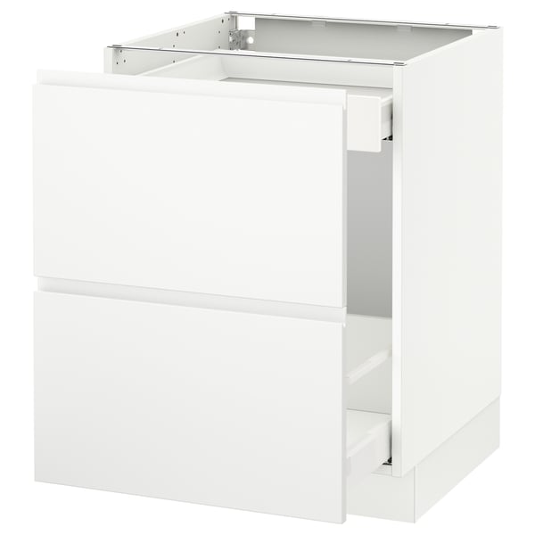 SEKTION / MAXIMERA Gabinete bajo p/ bote basura, blanco/Voxtorp blanco mate, 61x61x76 cm