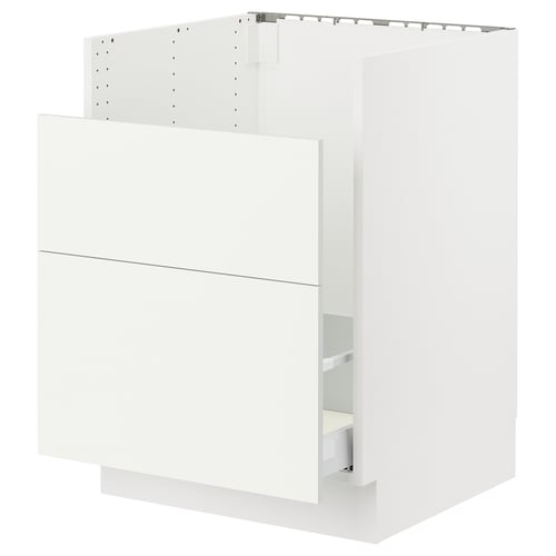 SEKTION / MAXIMERA Gabinete bajo p/ tarja HAVSEN, blanco/Vallstena blanco, 61x61x76 cm