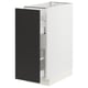 SEKTION / MAXIMERA Gabinete con almacenaje extraíble, blanco/Nickebo Carbón mate, 31x61x76 cm