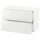 SEKTION / MAXIMERA Gabinete de pared 2 cajones, blanco/Ringhult blanco, 76x37x51 cm
