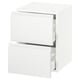 SEKTION / MAXIMERA Gabinete de pared 2 cajones, blanco/Voxtorp blanco mate, 38x37x51 cm
