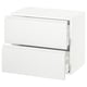 SEKTION / MAXIMERA Gabinete de pared 2 cajones, blanco/Voxtorp blanco mate, 61x37x51 cm