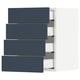 SEKTION / MAXIMERA Gabinete de pared 4 cajones, blanco Axstad/mate azul, 38x37x51 cm