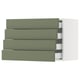 SEKTION / MAXIMERA Gabinete de pared 4 cajones, blanco/Axstad verde grisáceo, 76x37x51 cm