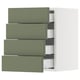 SEKTION / MAXIMERA Gabinete de pared 4 cajones, blanco/Axstad verde grisáceo, 38x37x51 cm