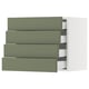 SEKTION / MAXIMERA Gabinete de pared 4 cajones, blanco/Axstad verde grisáceo, 61x37x51 cm