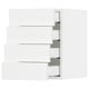 SEKTION / MAXIMERA Gabinete de pared 4 cajones, blanco Enköping/blanco efecto madera, 38x37x51 cm