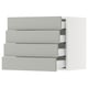 SEKTION / MAXIMERA Gabinete de pared 4 cajones, blanco/Havstorp gris claro, 61x37x51 cm