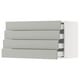 SEKTION / MAXIMERA Gabinete de pared 4 cajones, blanco/Havstorp gris claro, 91x37x51 cm