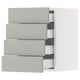 SEKTION / MAXIMERA Gabinete de pared 4 cajones, blanco/Havstorp gris claro, 38x37x51 cm