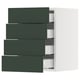 SEKTION / MAXIMERA Gabinete de pared 4 cajones, blanco/Havstorp Verde oscuro, 38x37x51 cm