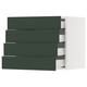 SEKTION / MAXIMERA Gabinete de pared 4 cajones, blanco/Havstorp Verde oscuro, 61x37x51 cm