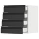 Opción: SEKTION / MAXIMERA Gabinete de pared 4 cajones, blanco/Upplöv Carbón mate, 46x37x51 cm