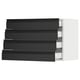 SEKTION / MAXIMERA Gabinete de pared 4 cajones, blanco/Upplöv Carbón mate, 76x37x51 cm