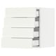 SEKTION / MAXIMERA Gabinete de pared 4 cajones, blanco/Vallstena blanco, 46x37x51 cm