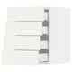 SEKTION / MAXIMERA Gabinete de pared 4 cajones, blanco/Vallstena blanco, 38x37x51 cm