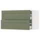 SEKTION / MAXIMERA Gabinete de pared con 2 cajones, blanco/Axstad verde grisáceo, 91x37x51 cm