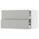 SEKTION / MAXIMERA Gabinete de pared con 2 cajones, blanco/Havstorp gris claro, 91x37x51 cm
