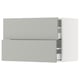 SEKTION / MAXIMERA Gabinete de pared con 2 cajones, blanco/Havstorp gris claro, 76x37x51 cm