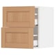 SEKTION / MAXIMERA Gabinete de pared con 2 cajones, blanco/Vedhamn roble, 46x37x51 cm