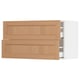 SEKTION / MAXIMERA Gabinete de pared con 2 cajones, blanco/Vedhamn roble, 91x37x51 cm