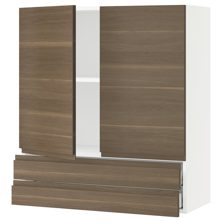 SEKTION / MAXIMERA Gabinete de pared con 2 cajones - blanco/Voxtorp