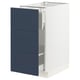 SEKTION / MAXIMERA Gabinete para bote 1 cajón, blanco Axstad/mate azul, 38x61x76 cm