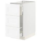SEKTION / MAXIMERA Gabinete para bote 1 cajón, blanco Enköping/blanco efecto madera, 38x61x76 cm