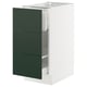 SEKTION / MAXIMERA Gabinete para bote 1 cajón, blanco/Havstorp Verde oscuro, 38x61x76 cm
