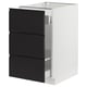 SEKTION / MAXIMERA Gabinete para bote 1 cajón, blanco/Upplöv Carbón mate, 46x61x76 cm