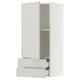SEKTION / MAXIMERA Gabinete pared 1 puerta 2 cajones, blanco/Aspudden gris claro, 46x37x102 cm