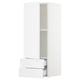 SEKTION / MAXIMERA Gabinete pared 1 puerta 2 cajones, blanco/Axstad blanco mate, 38x37x102 cm