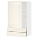 SEKTION / MAXIMERA Gabinete pared 1 puerta 2 cajones, blanco/Bodbyn hueso, 61x37x102 cm