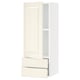 SEKTION / MAXIMERA Gabinete pared 1 puerta 2 cajones, blanco/Bodbyn hueso, 38x37x102 cm