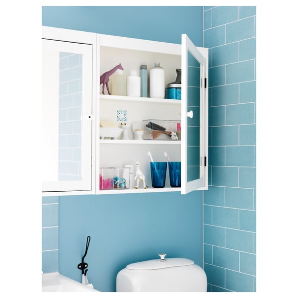 SILVERÅN Gabinete con espejo, blanco, 60x14x68 cm - IKEA