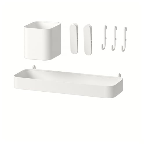 SKÅDIS Conjunto de accesorios, 7 piezas, blanco