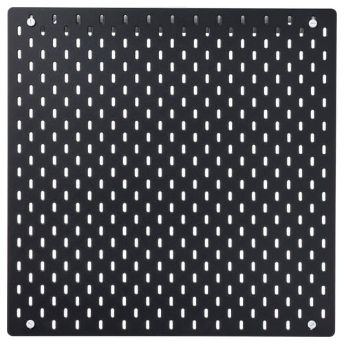 SKÅDIS Tablero perforado, negro, 56x56 cm