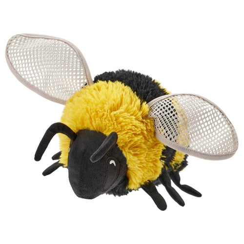 SKOGSDUVA Peluche, abejorro/negro amarillo, 21 cm