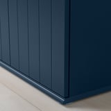 SKRUVBY Combinación de almacenamiento, negro-azul, 130x140 cm