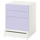 Opción: SMÅSTAD / UPPFÖRA Cómoda de 3 cajones, blanco/lila, 60x65x76 cm