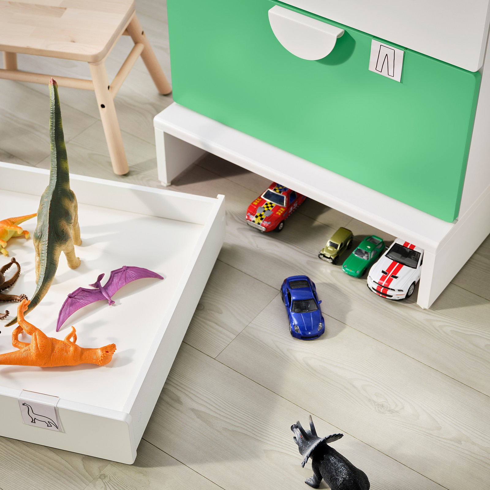 SMÅSTAD / UPPFÖRA Cómoda de 6 cajones - blanco/verde - IKEA