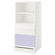 SMÅSTAD / UPPFÖRA Librero, blanco lila/con 3 cajones, 60x65x136 cm