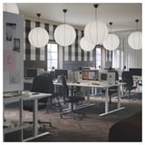 SMÖRKULL Silla de trabajo c/reposabrazos, Gräsnäs gris oscuro