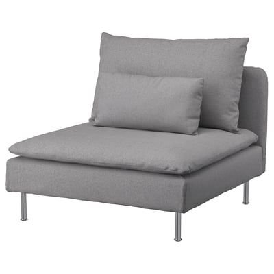 SÖDERHAMN Funda con 1 asiento, Tonerud gris