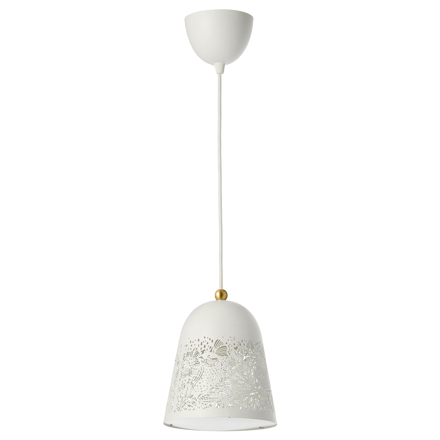 SOLSKUR Lámpara de techo, blanco/dorado - IKEA