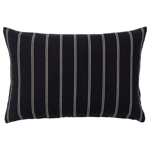 SOLUPPGÅNG Funda de cojín, negro/blanco, 40x58 cm