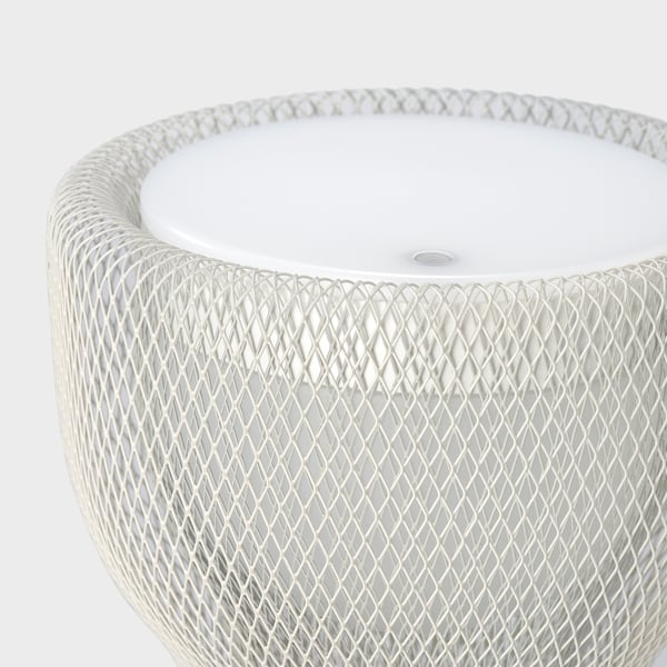 SOLVINDEN Adorno eléc LED suelo, a pilas/rejilla beige